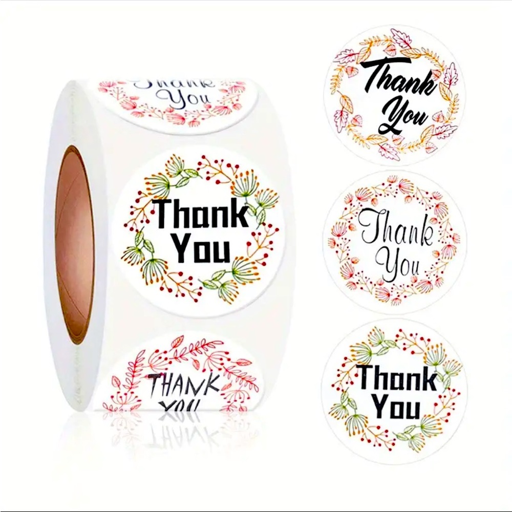 500 Thank You Stickers